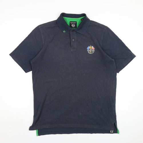 Ashworth Mens Black Cotton Polo Size S Collared Button - Ryder Cup 2010 Celtic Manor