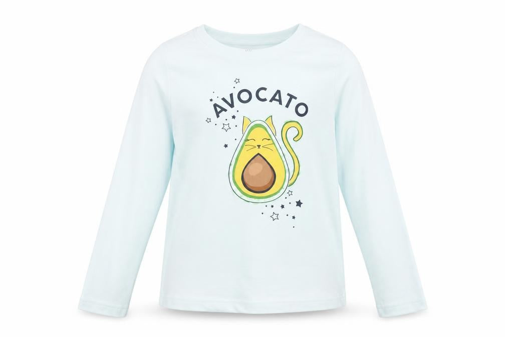 Front view of Gap girls’ blue cotton basic t-shirt, size 8-9, years round neck pullover - avocato