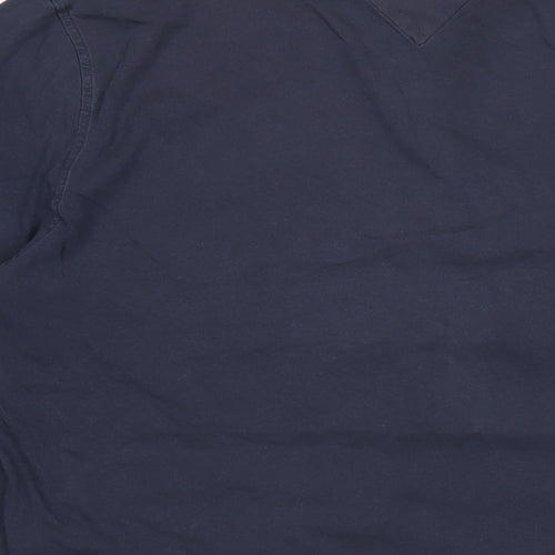 Tommy Hilfiger Mens Blue Cotton T-Shirt Size XL Round Neck