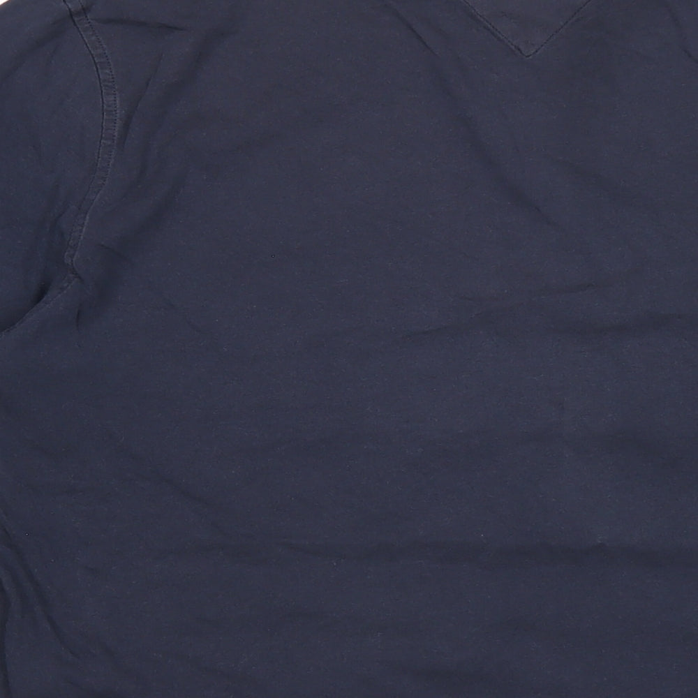 Tommy Hilfiger Mens Blue Cotton T-Shirt Size XL Round Neck