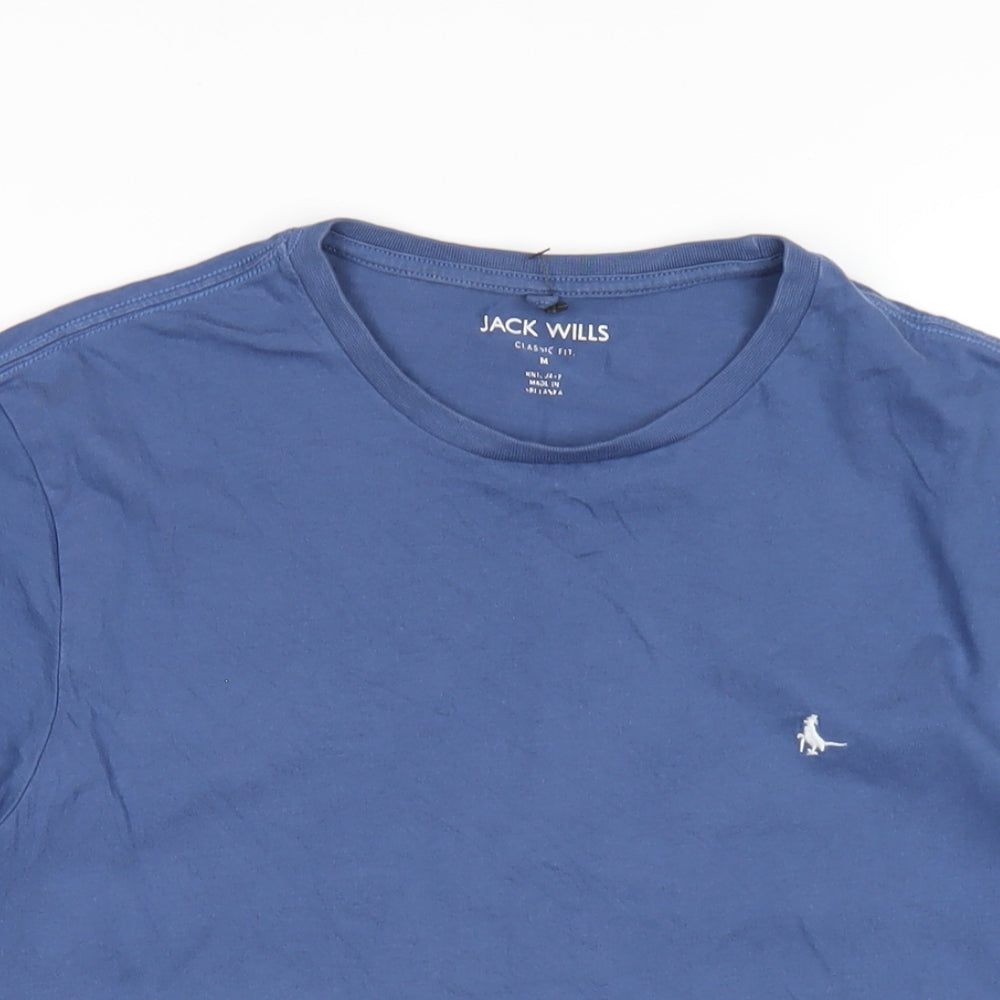 Jack Wills Mens Blue Cotton T-Shirt Size M Round Neck