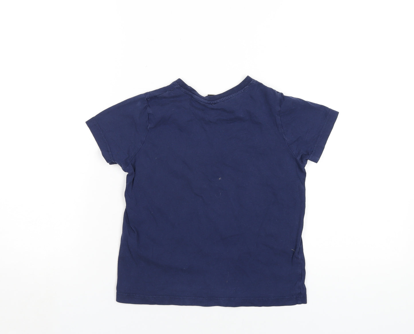 Star Wars Boys Blue Cotton Basic T-Shirt Size 7-8 Years Round Neck Pullover - Storm Trooper