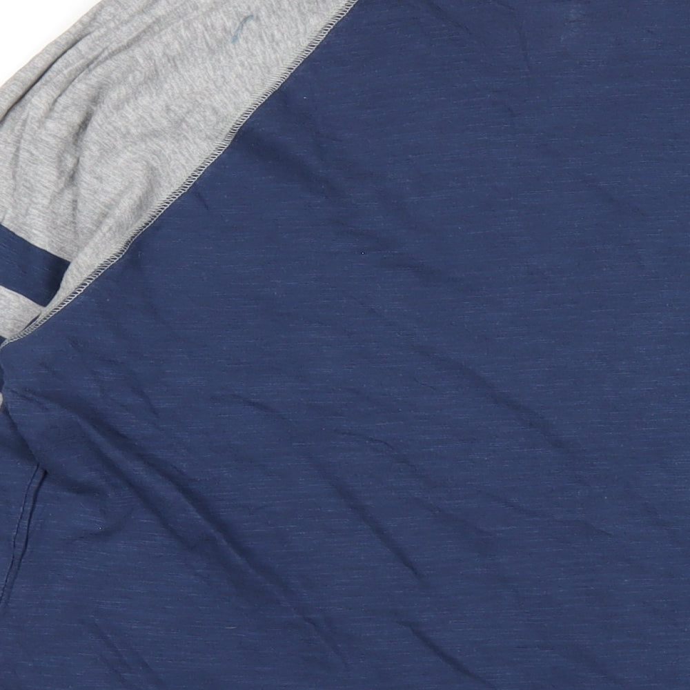 Gap Mens Blue Cotton T-Shirt Size M Round Neck