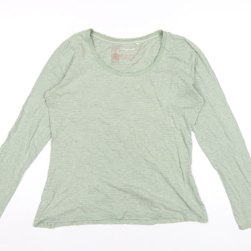 Fat Face Womens Green Cotton Basic T-Shirt Size 12 Round Neck