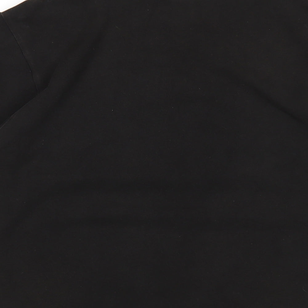 Gap Mens Black Cotton T-Shirt Size S Round Neck