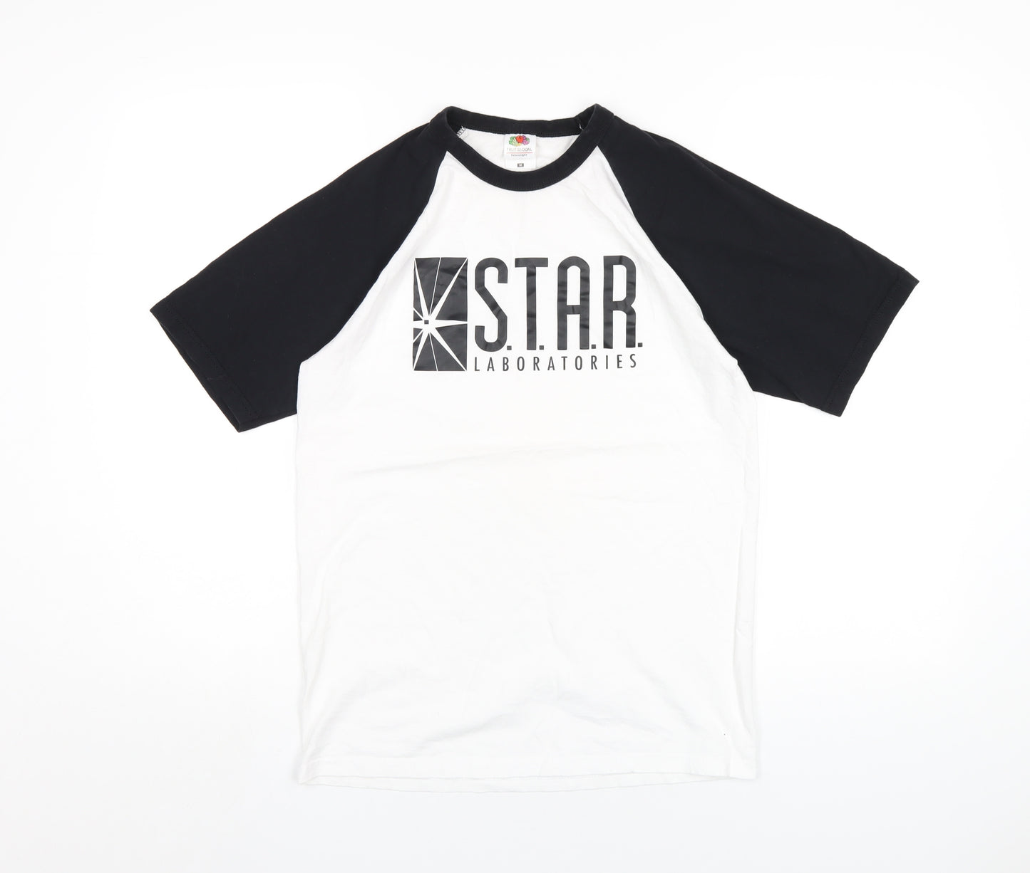 Star Laboratories Womens White Cotton Basic T-Shirt Size M Round Neck