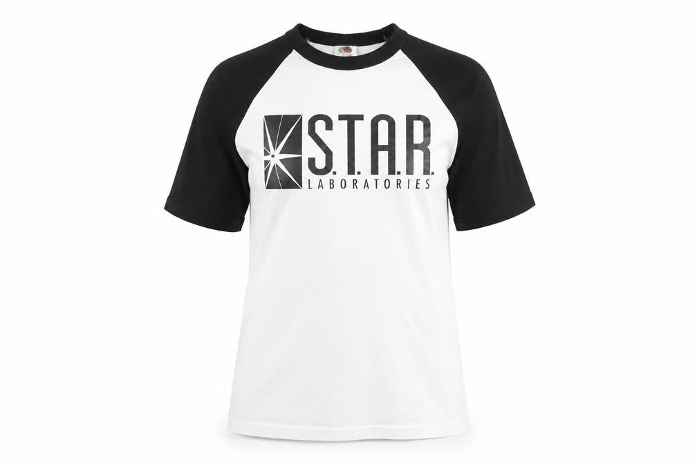 Front view of Star Laboratories women’s white cotton basic t-shirt, size M, round neck