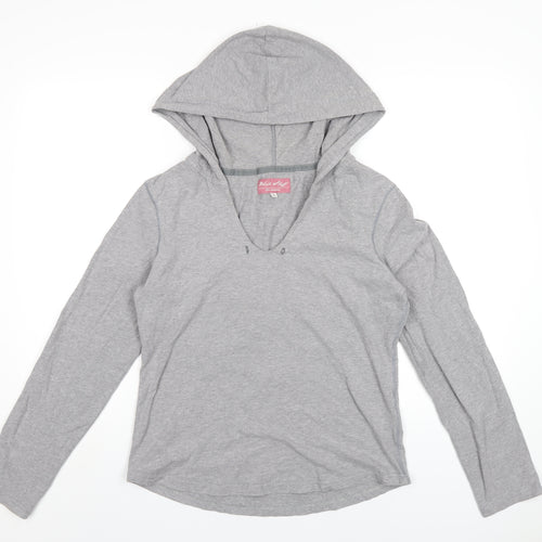 White Stuff Womens Grey Cotton Pullover Hoodie Size 16 Pullover