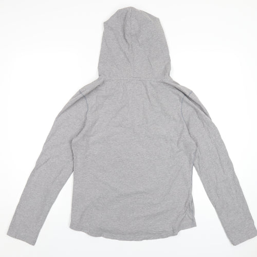 White Stuff Womens Grey Cotton Pullover Hoodie Size 16 Pullover