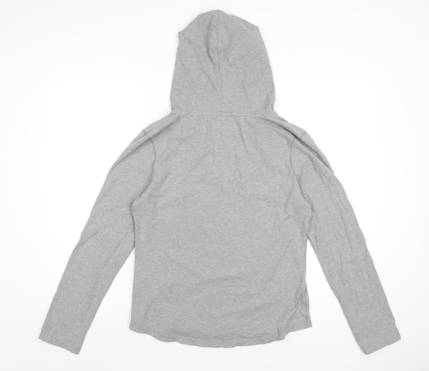 White Stuff Womens Grey Cotton Pullover Hoodie Size 16 Pullover