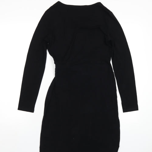 Great Plains Womens Black Viscose A-Line Size S Round Neck Pullover