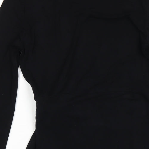 Great Plains Womens Black Viscose A-Line Size S Round Neck Pullover