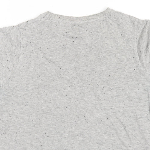 Disney Womens Grey Cotton Basic T-Shirt Size 6 Round Neck - Lilo & Stitch