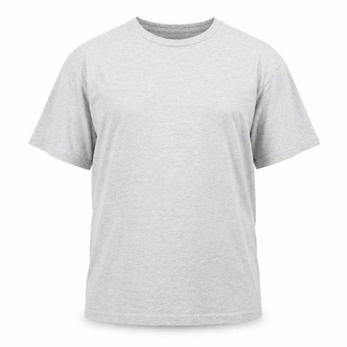 Lands' End Mens Grey Cotton T-Shirt Size L Round Neck