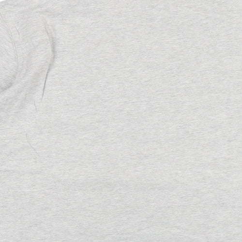 Lands' End Mens Grey Cotton T-Shirt Size L Round Neck