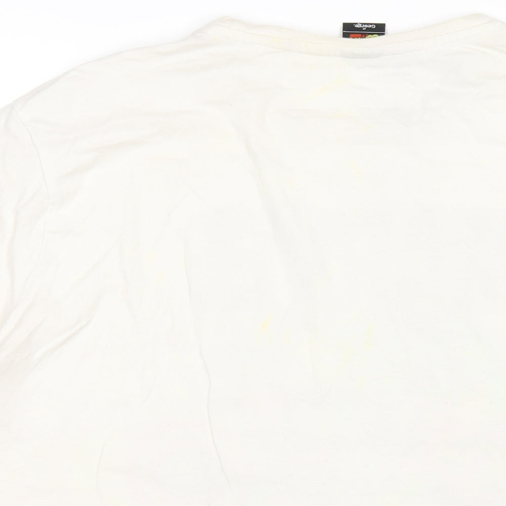 Marvel Mens Ivory Cotton T-Shirt Size XL Round Neck - Avengers