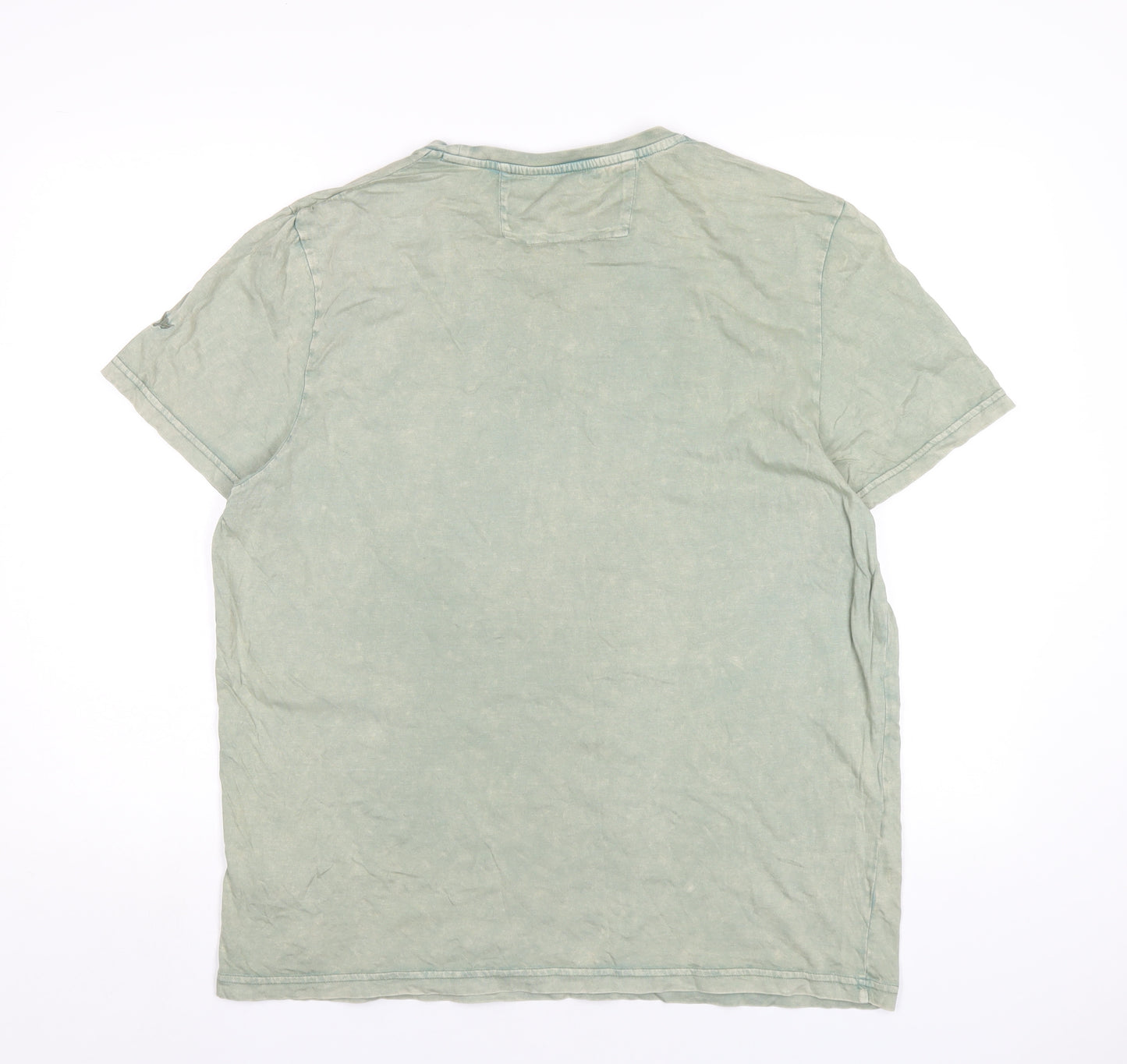 Morley Mens Green Cotton T-Shirt Size XL Round Neck - Nebraska Motorcycle Club