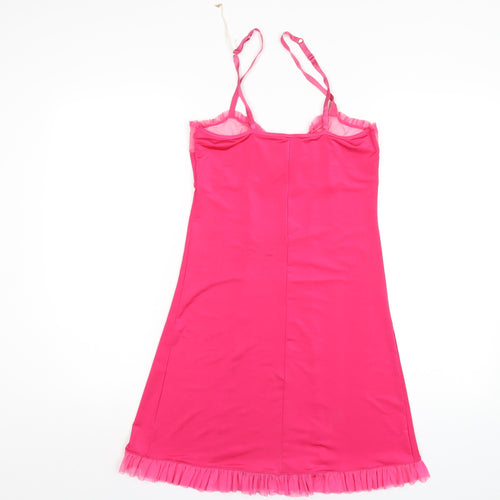 Victoria's Secret Womens Pink Solid Polyester Cami Dress Size L