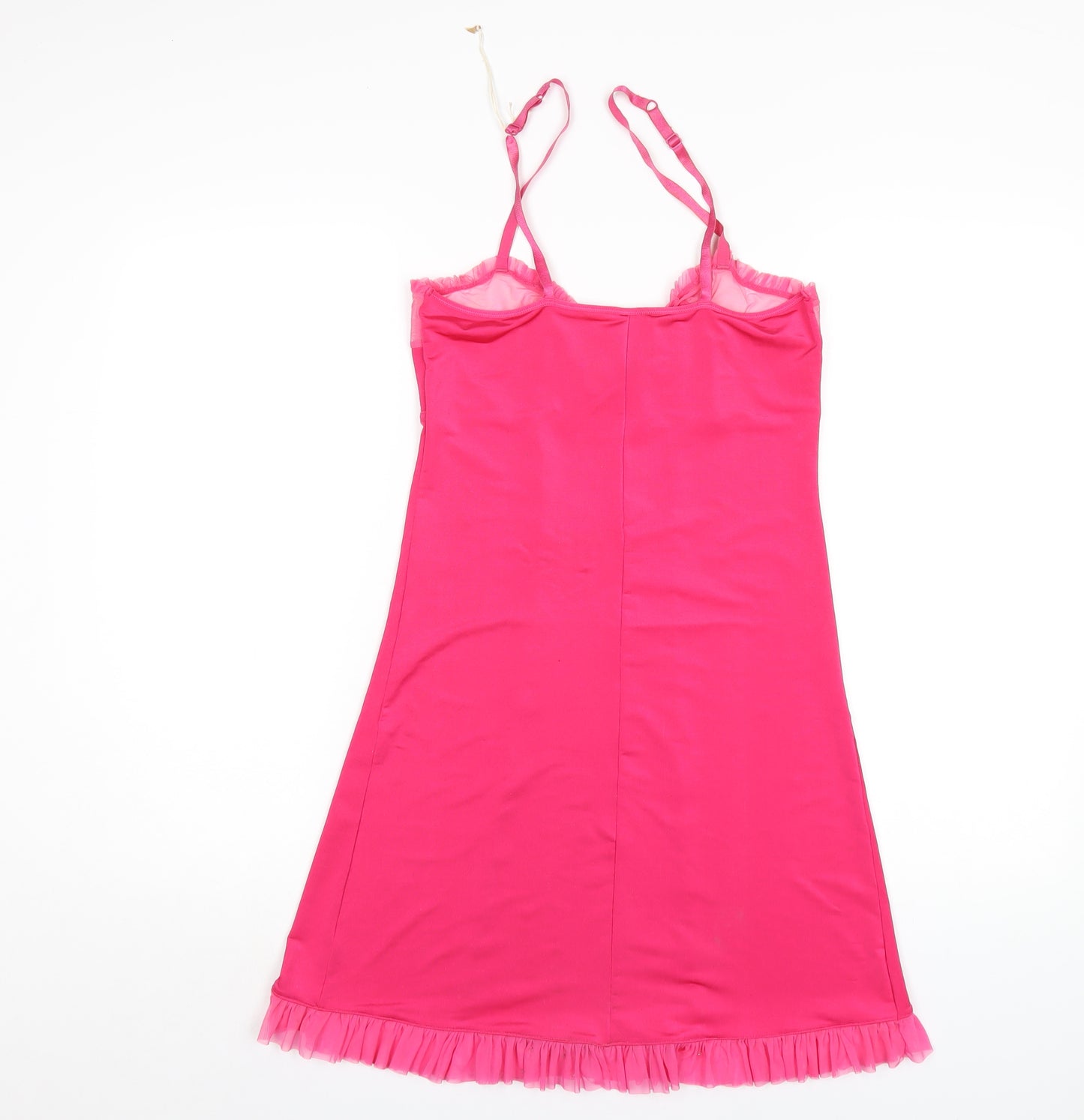 Victoria's Secret Womens Pink Solid Polyester Cami Dress Size L