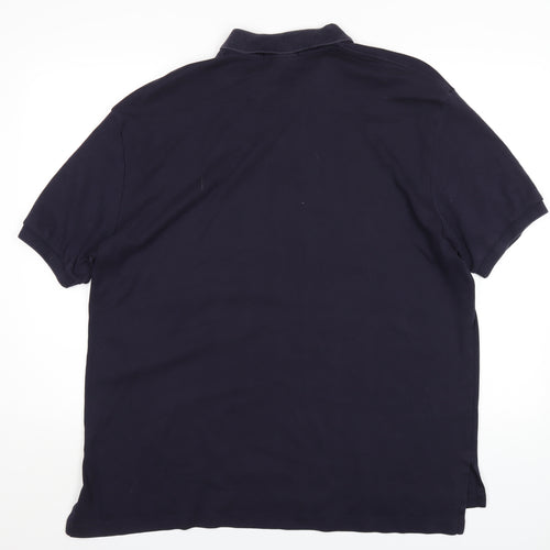 Polo Ralph Lauren Mens Blue Cotton Polo Size XL Collared Button
