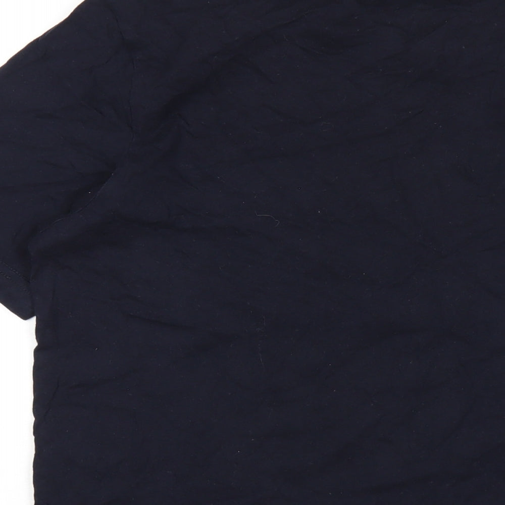 adidas Mens Blue Cotton T-Shirt Size M Round Neck