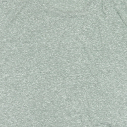 JACK & JONES Mens Green Cotton T-Shirt Size L Round Neck