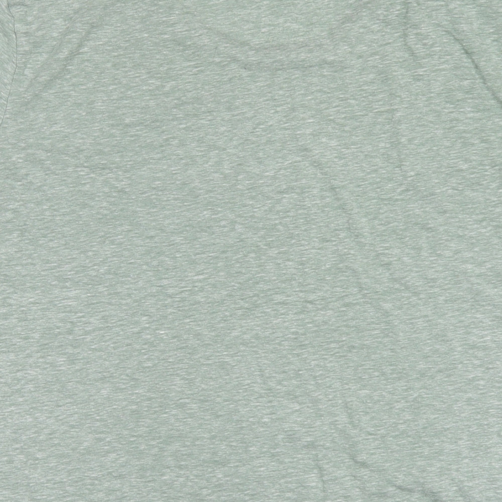 JACK & JONES Mens Green Cotton T-Shirt Size L Round Neck