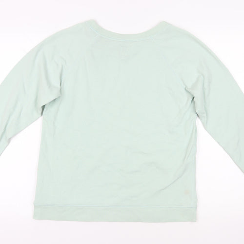 Jack Wills Womens Green Cotton Pullover Sweatshirt Size 14 Pullover - Logo