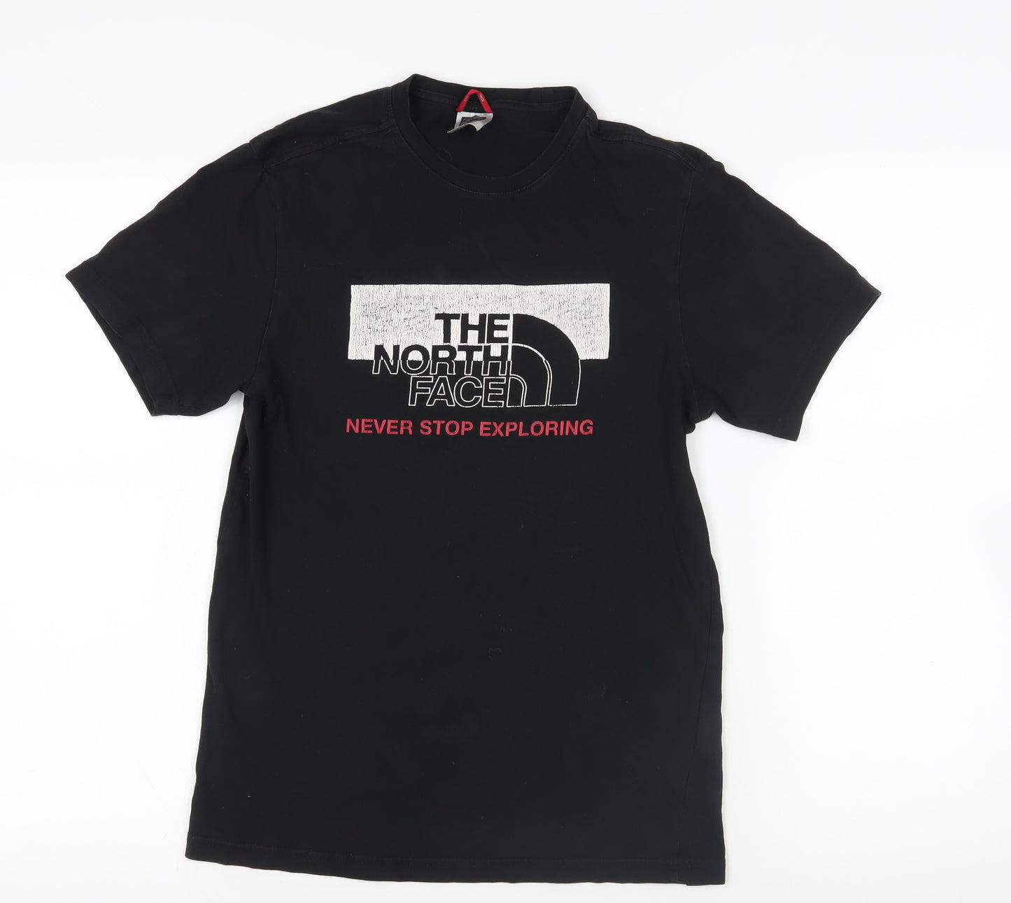 The North Face Womens Black Cotton Basic T-Shirt Size XS Crew Neck - Logo