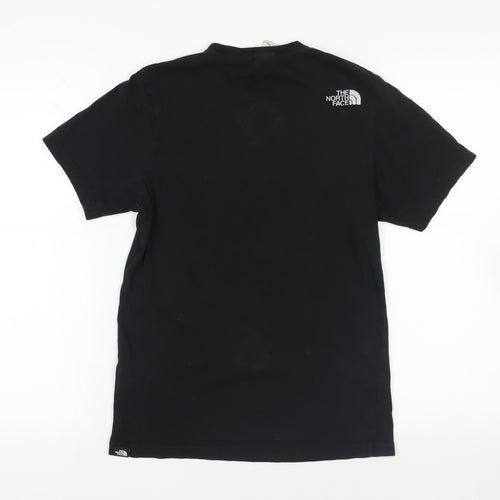 The North Face Womens Black Cotton Basic T-Shirt Size XS Crew Neck - Logo