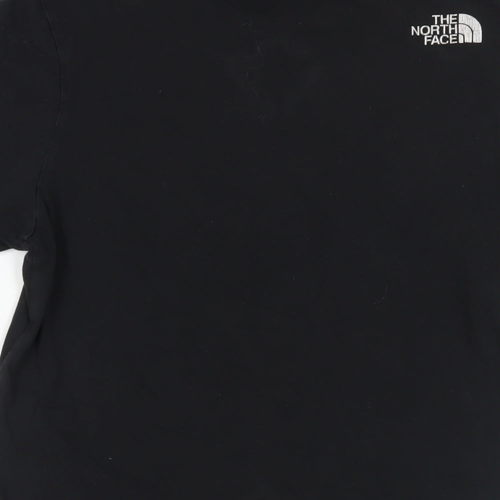 The North Face Womens Black Cotton Basic T-Shirt Size XS Crew Neck - Logo