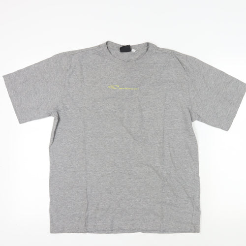 O'Neill Mens Grey Cotton T-Shirt Size M Crew Neck - Logo