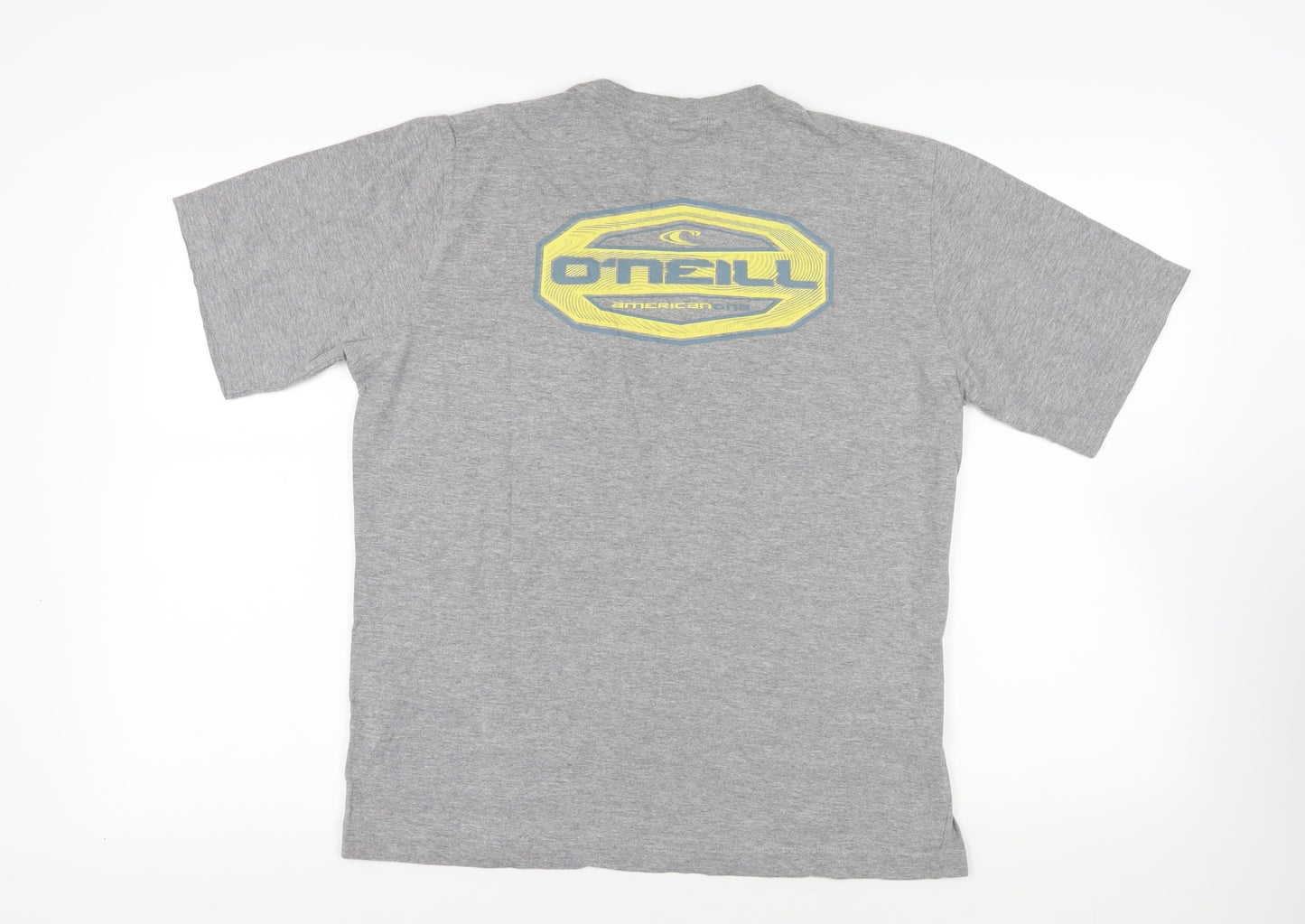 O'Neill Mens Grey Cotton T-Shirt Size M Crew Neck - Logo