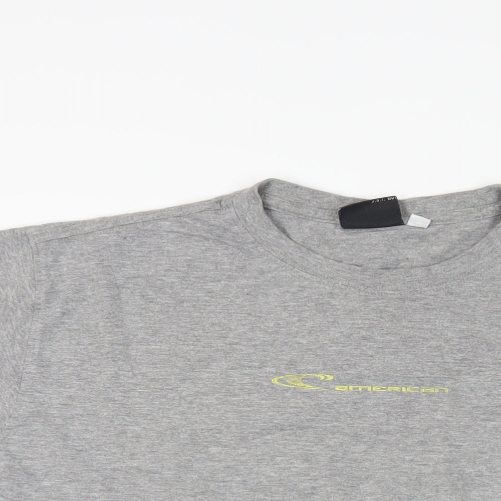 O'Neill Mens Grey Cotton T-Shirt Size M Crew Neck - Logo