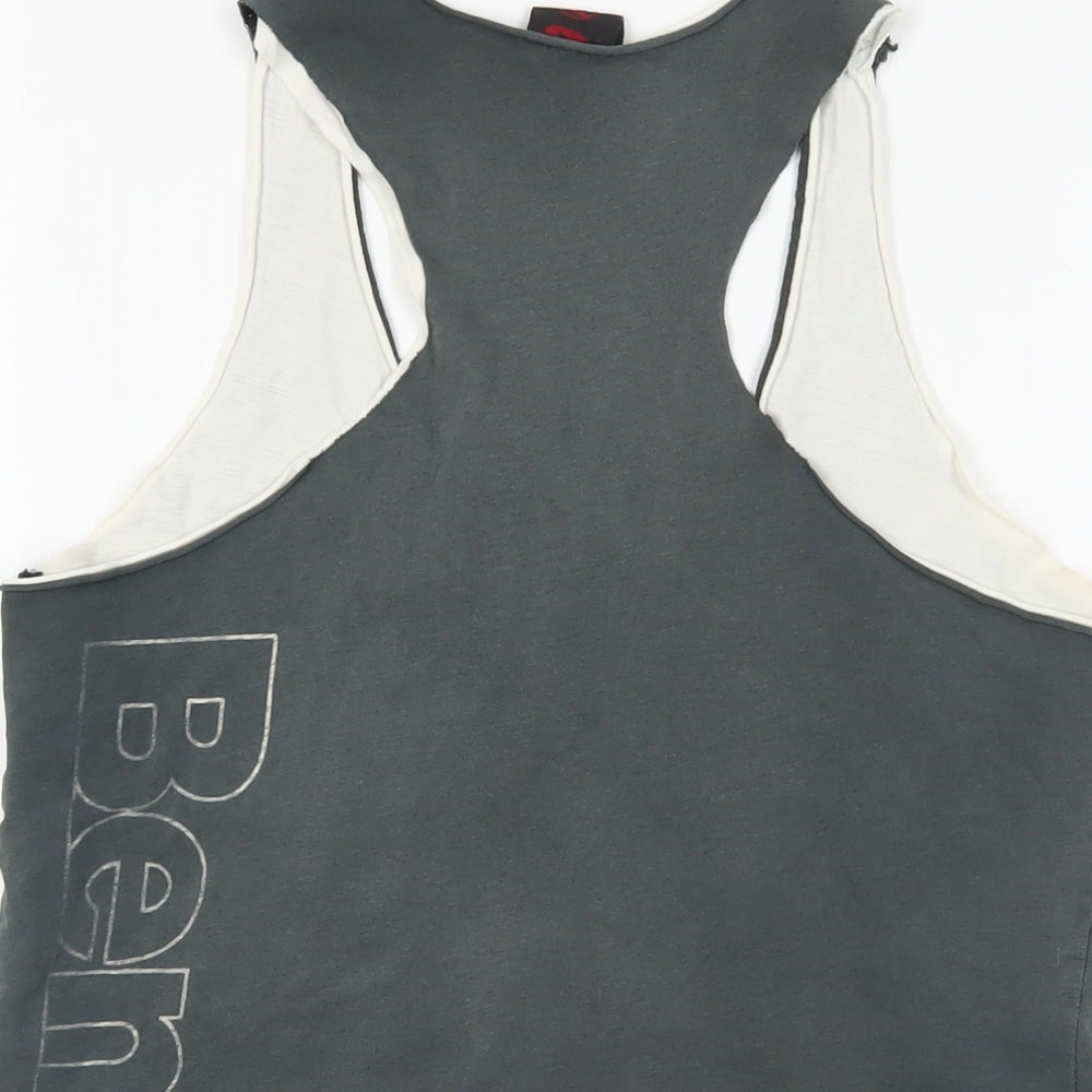 Bench Womens Green Cotton Basic Tank Size M Scoop Neck - Logo