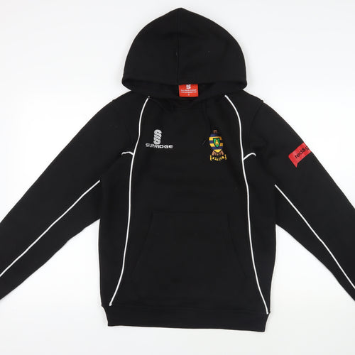 Surridge Mens Black Polyester Pullover Hoodie Size S - Bells Yew Green Cricket Club