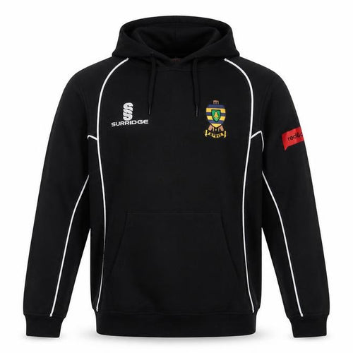 Surridge Mens Black Polyester Pullover Hoodie Size S - Bells Yew Green Cricket Club