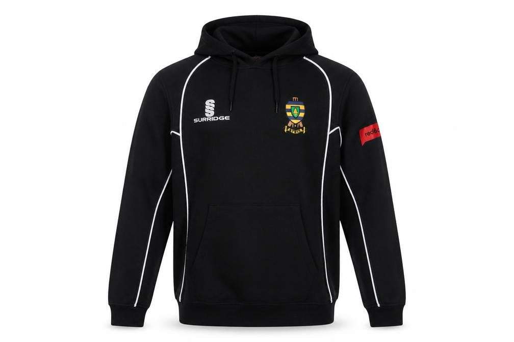 Surridge Mens Black Polyester Pullover Hoodie Size S - Bells Yew Green Cricket Club