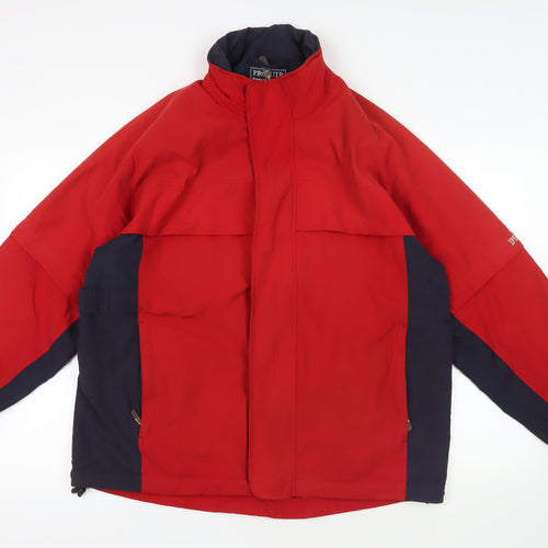 Proquip Mens Red Jacket Size L Zip - Rain Jacket Logo Zipped Pockets