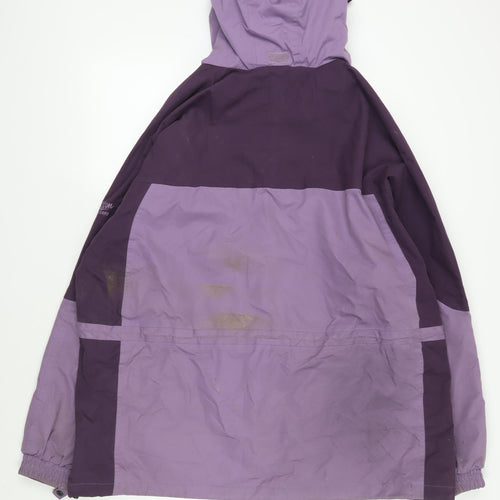 Cotton Traders Mens Purple Windbreaker Jacket Size 2XL Zip - Technical Outdoors Waterproof Logo