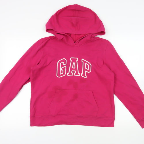 Gap Womens Pink Cotton Pullover Hoodie Size L Pullover - Logo