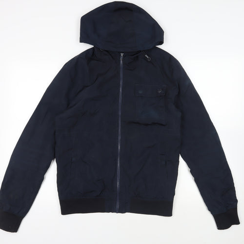 Antony Morato Mens Blue Windbreaker Jacket Size M Zip - Hooded Lightweight