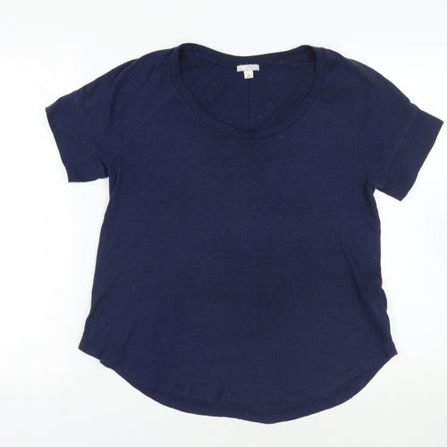 Gap Womens Blue Cotton Basic T-Shirt Size M Round Neck