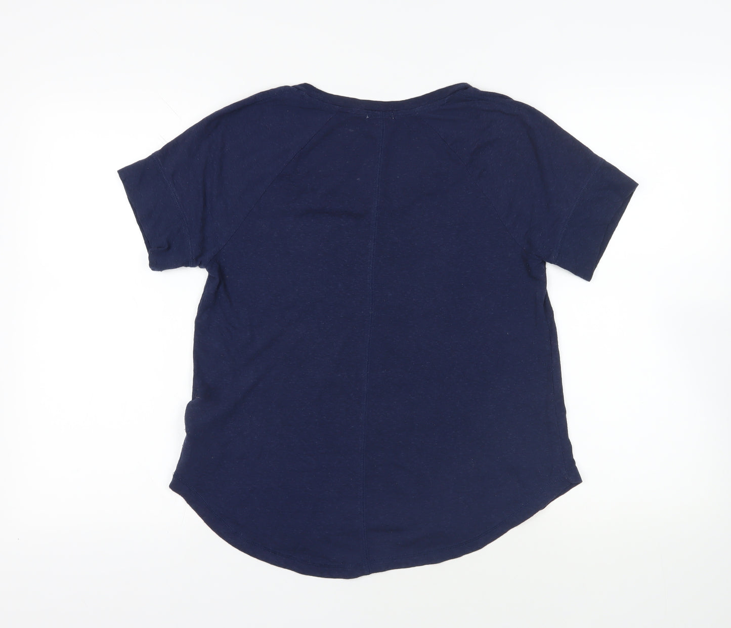 Gap Womens Blue Cotton Basic T-Shirt Size M Round Neck