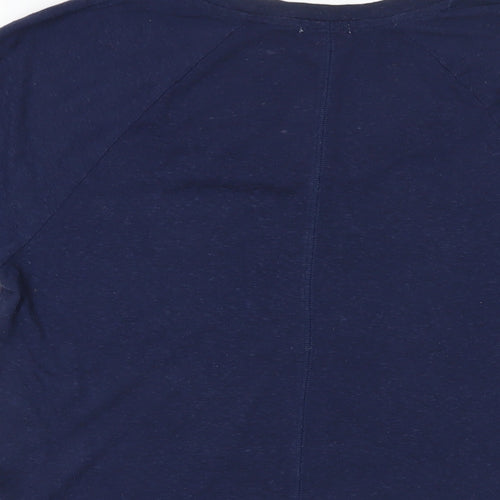 Gap Womens Blue Cotton Basic T-Shirt Size M Round Neck