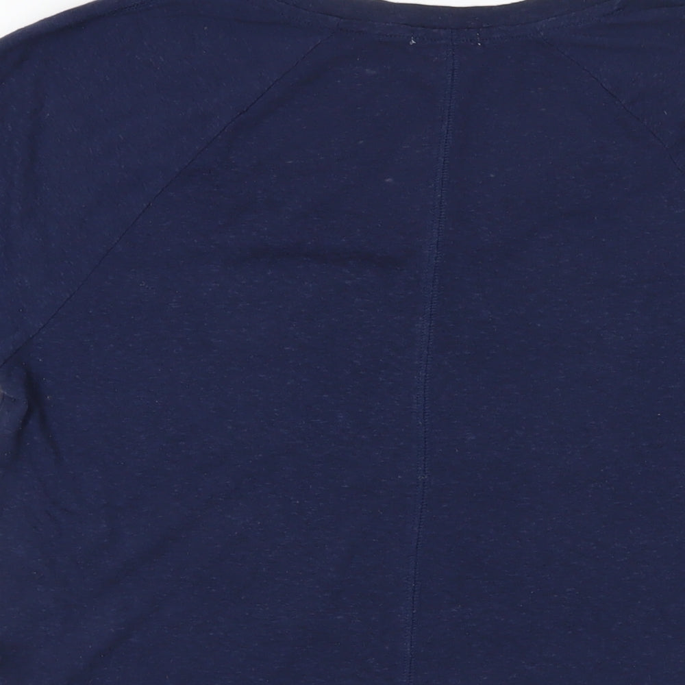 Gap Womens Blue Cotton Basic T-Shirt Size M Round Neck