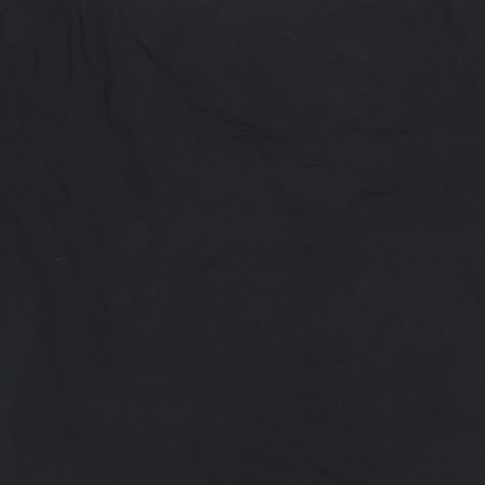 Hollister Mens Black Cotton T-Shirt Size M Crew Neck - Logo