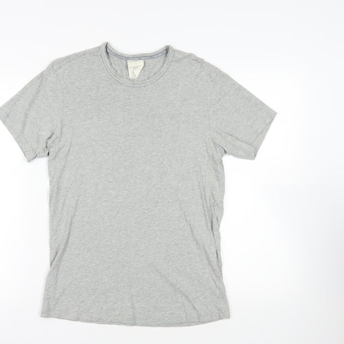 Calvin Klein Womens Grey Cotton Basic T-Shirt Size M Crew Neck