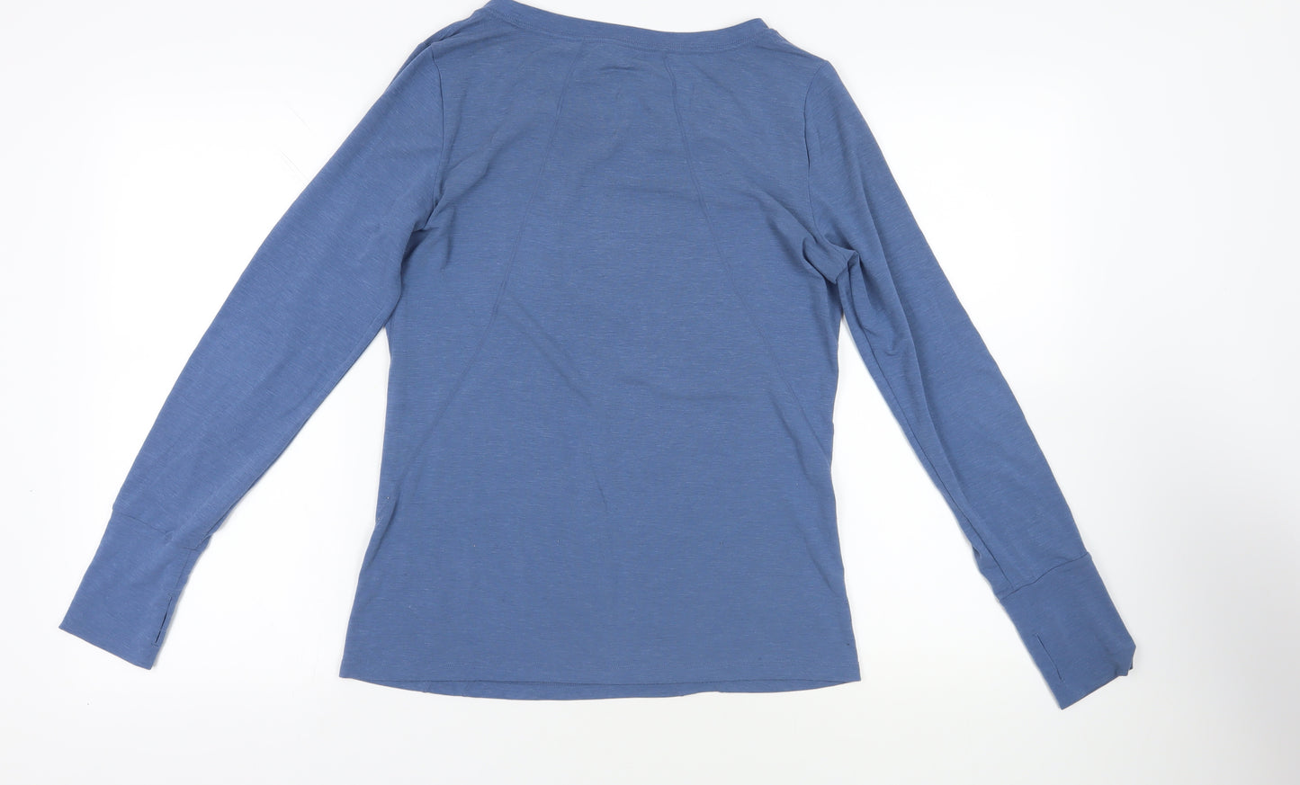 Gap Womens Blue Polyester Basic T-Shirt Size M Boat Neck