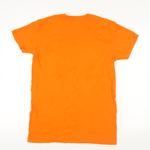 IRN-BRU Mens Orange Cotton T-Shirt Size M Crew Neck - Logo